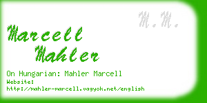 marcell mahler business card